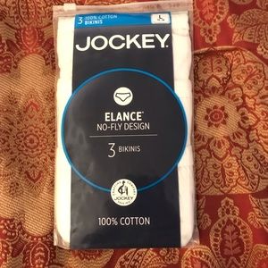 Men’s Jockey Elance Bikini Briefs Underwear 3 pack Size Large XL White